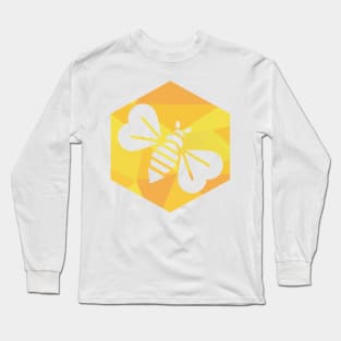 hexagonal modern bee logo and vector icon Long Sleeve T-Shirt